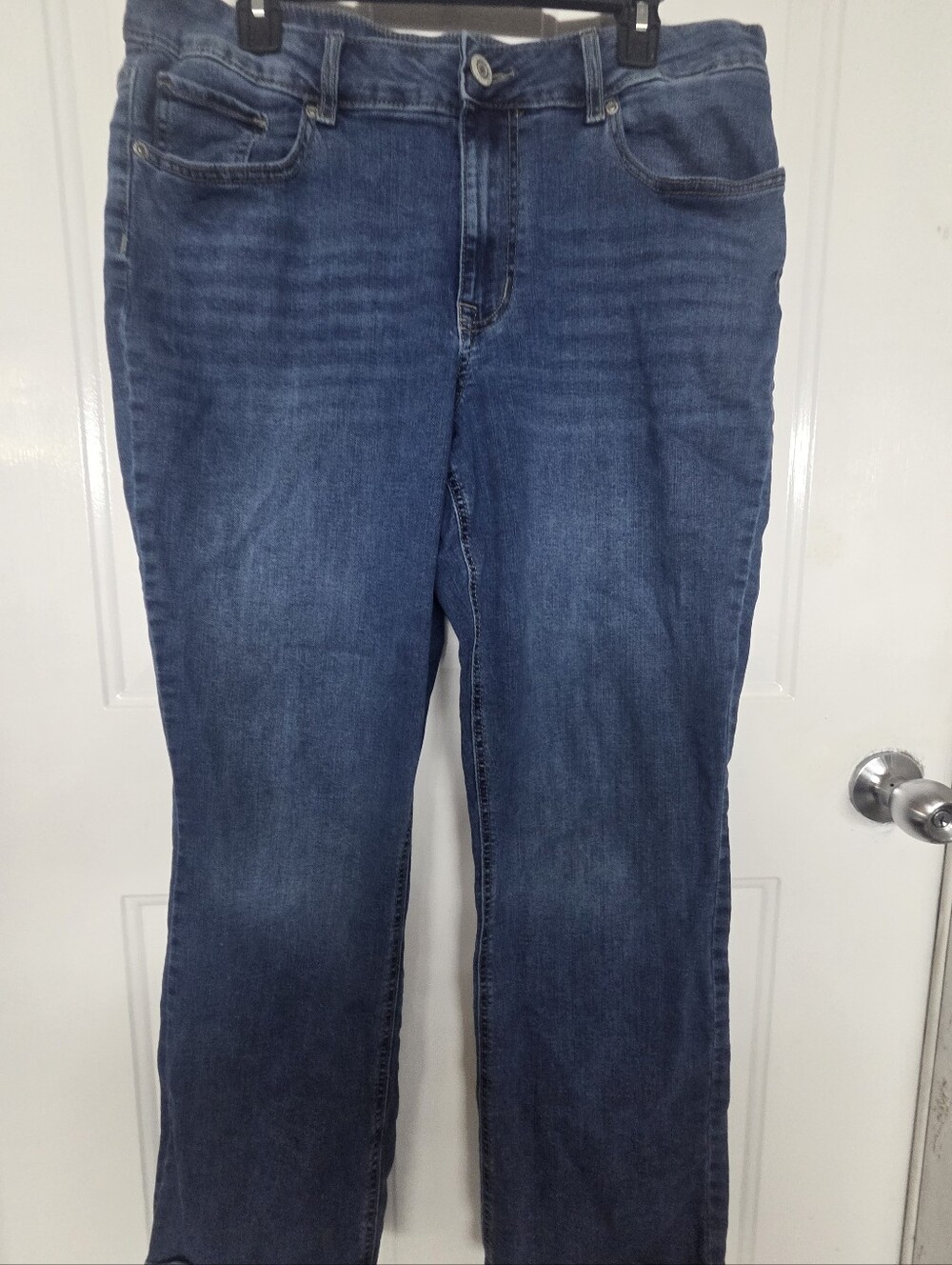 Maurices Classic Women's Blue Straight-Leg Jeans 16w highrise curvy
